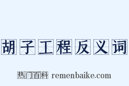 胡子工程反义词是什么意思的图片